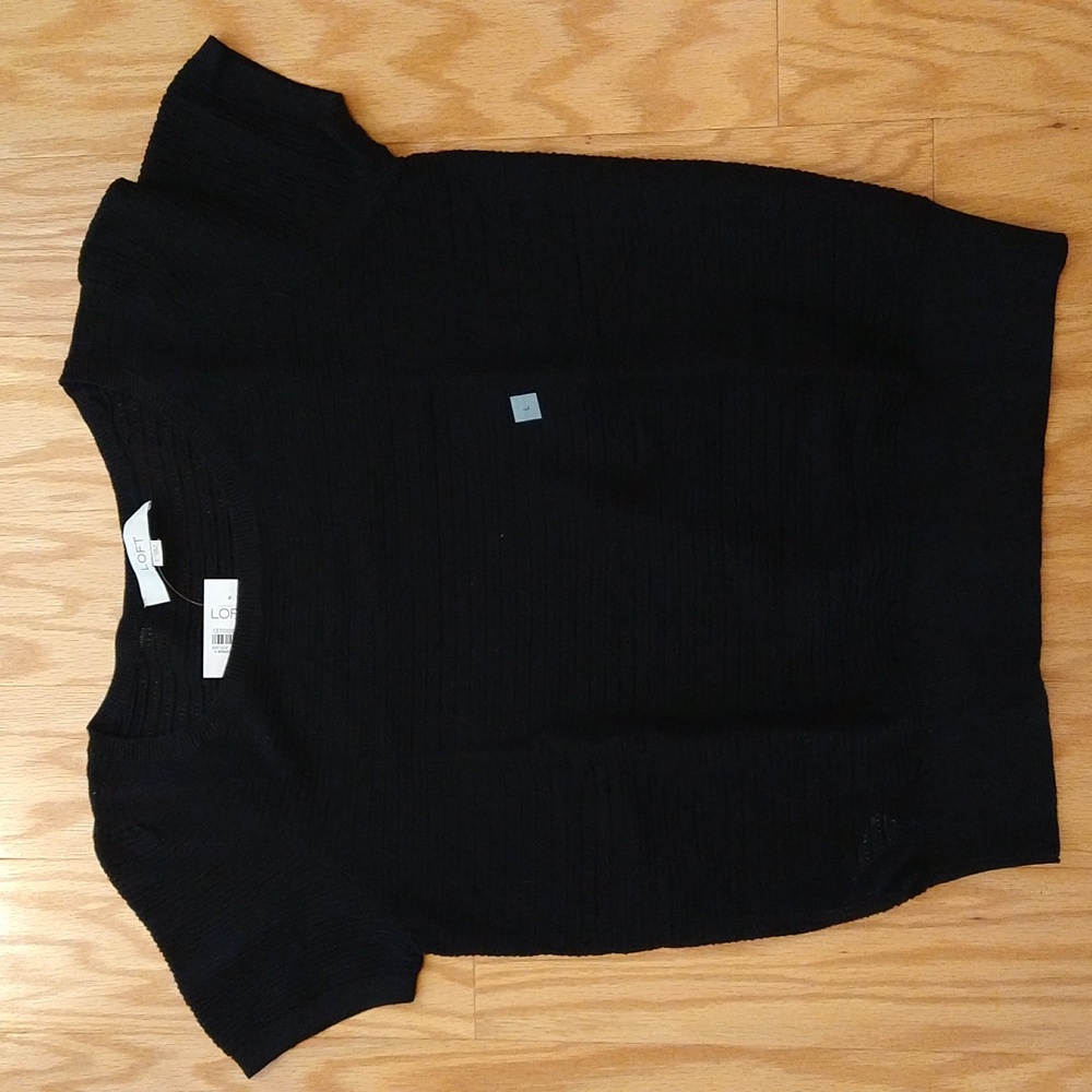 NWT Large Loft Black SS Sweater